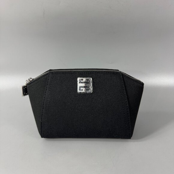 NEW GIVENCHY Parfums Black Makeup Bag Beauty Pouch - Picture 1 of 15